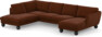 Madison Lux - 2-sits soffa med divan vänster och schäslong höger - Orange
