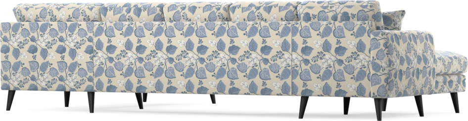 Eden - 3-sits soffa med schäslong vänster och divan höger - Flerfärgad