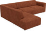 Ruby - 2-sits soffa med divan vänster - Orange