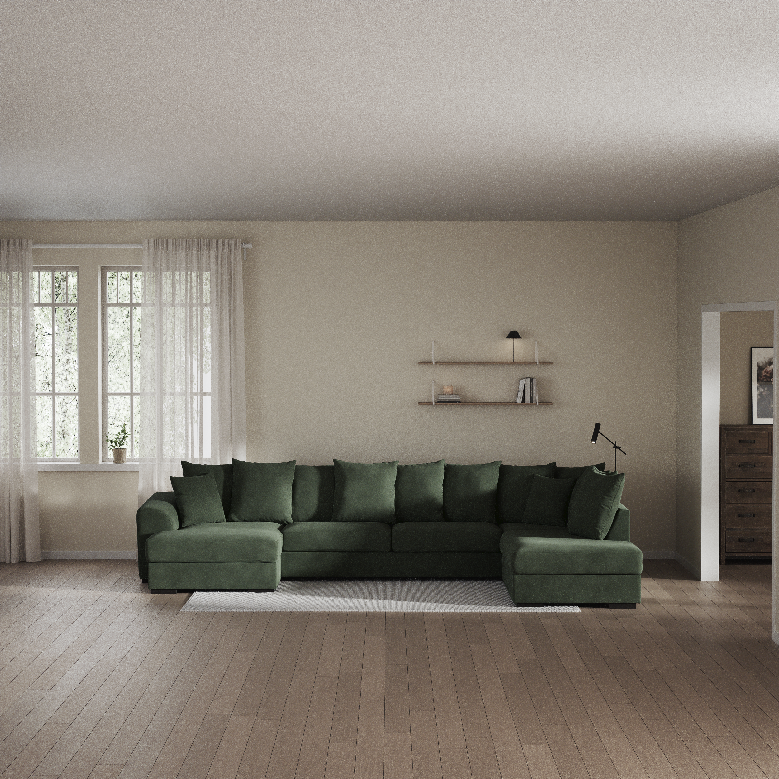 Town, 3-sits soffa med divan höger och schäslong vänster