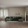 Town - 3-sits soffa med divan höger och schäslong vänster - Grön