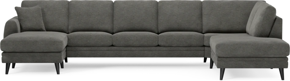Eden - 3-sits soffa med schäslong vänster och divan höger - Grå