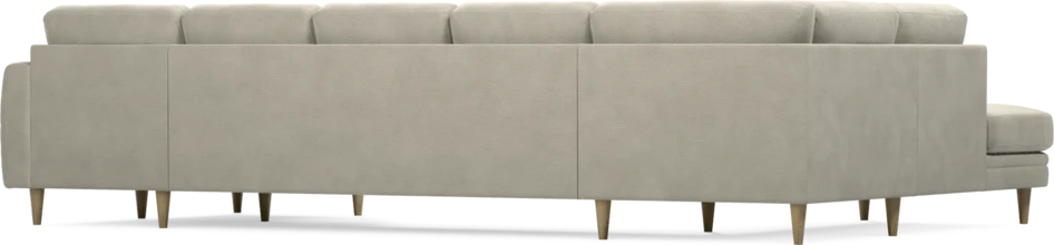 Eden - 3-sits soffa med divan vänster och schäslong höger - Brun