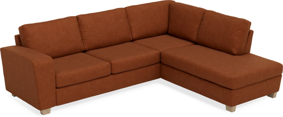 Friday - 2,5-sits soffa med divan höger - Orange
