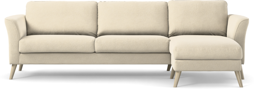 Bridge - 3-sits soffa med schäslong höger - Beige