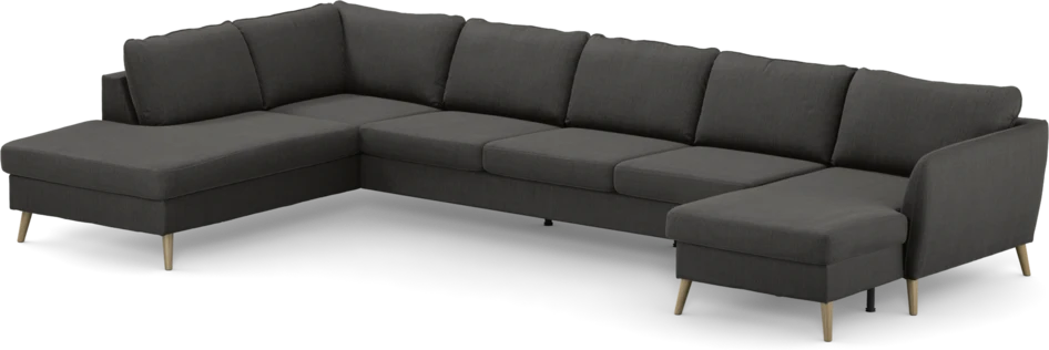 County - 4-sits soffa med divan vänster och schäslong höger - Grå