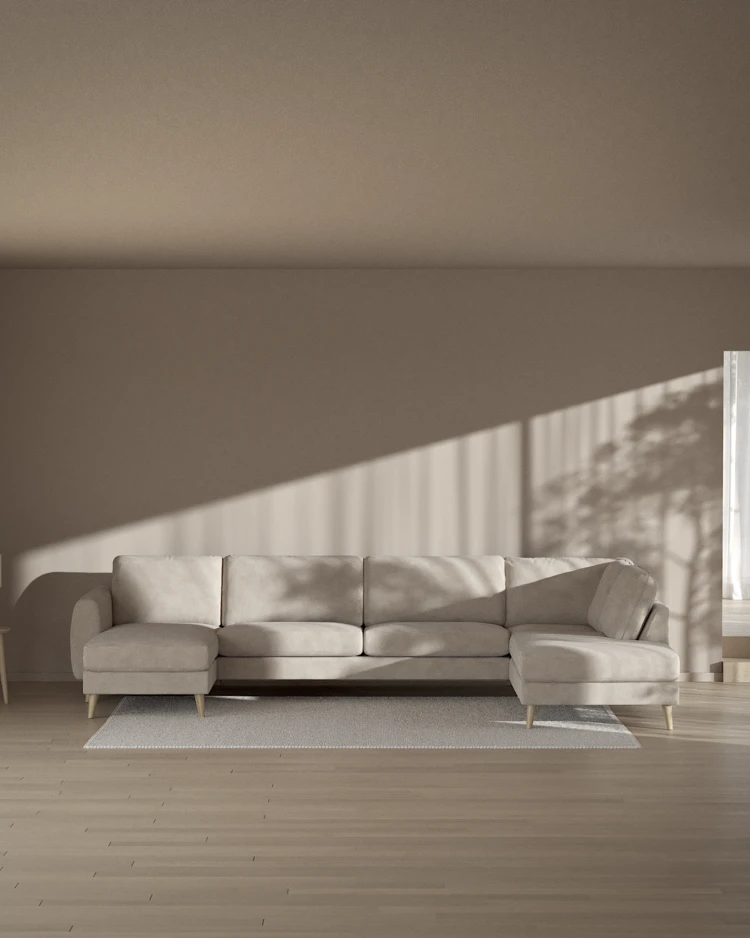Bridge - 3-sits soffa med schäslong vänster och divan höger - inspiration
