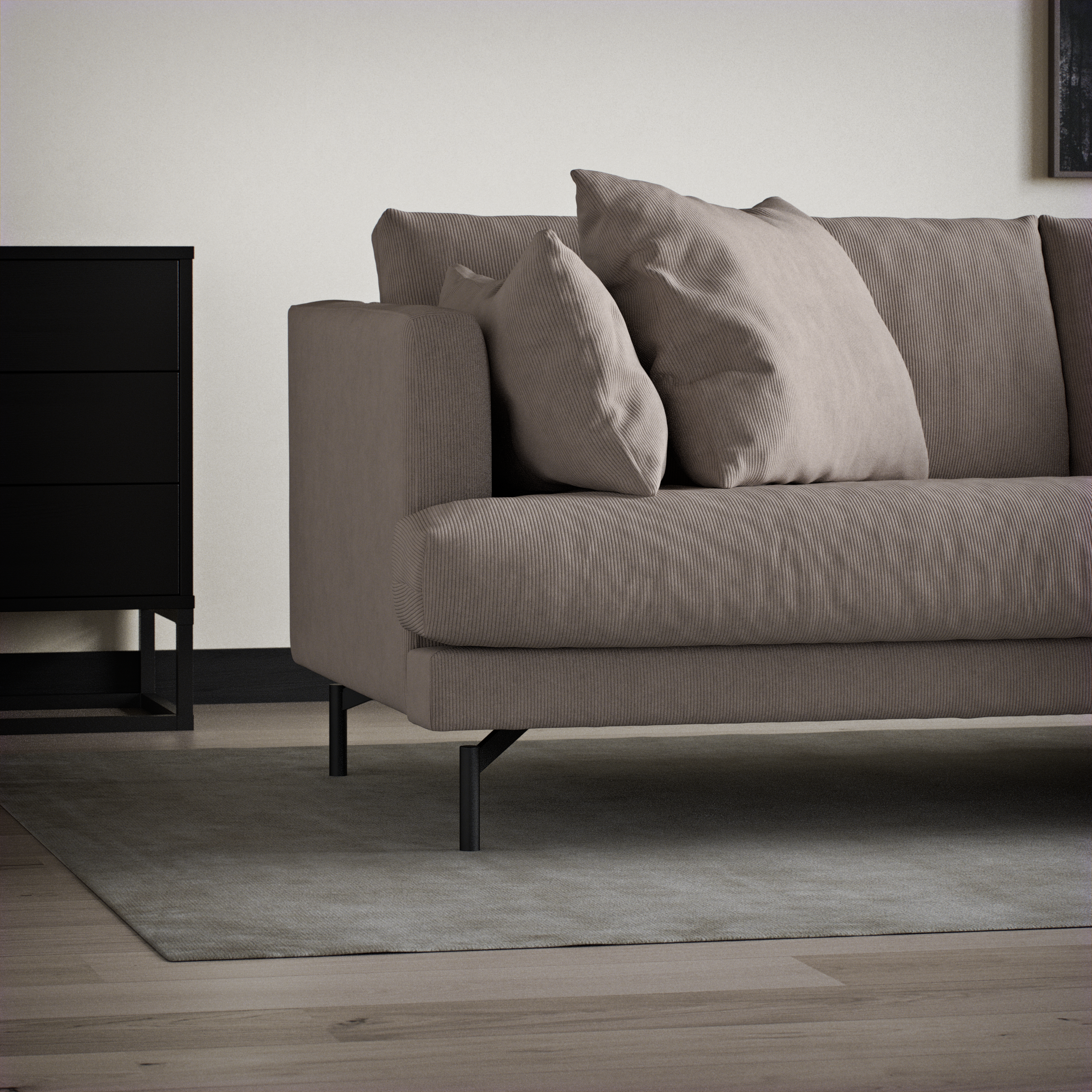 Harper - 3-sits soffa, hel dyna - inspiration