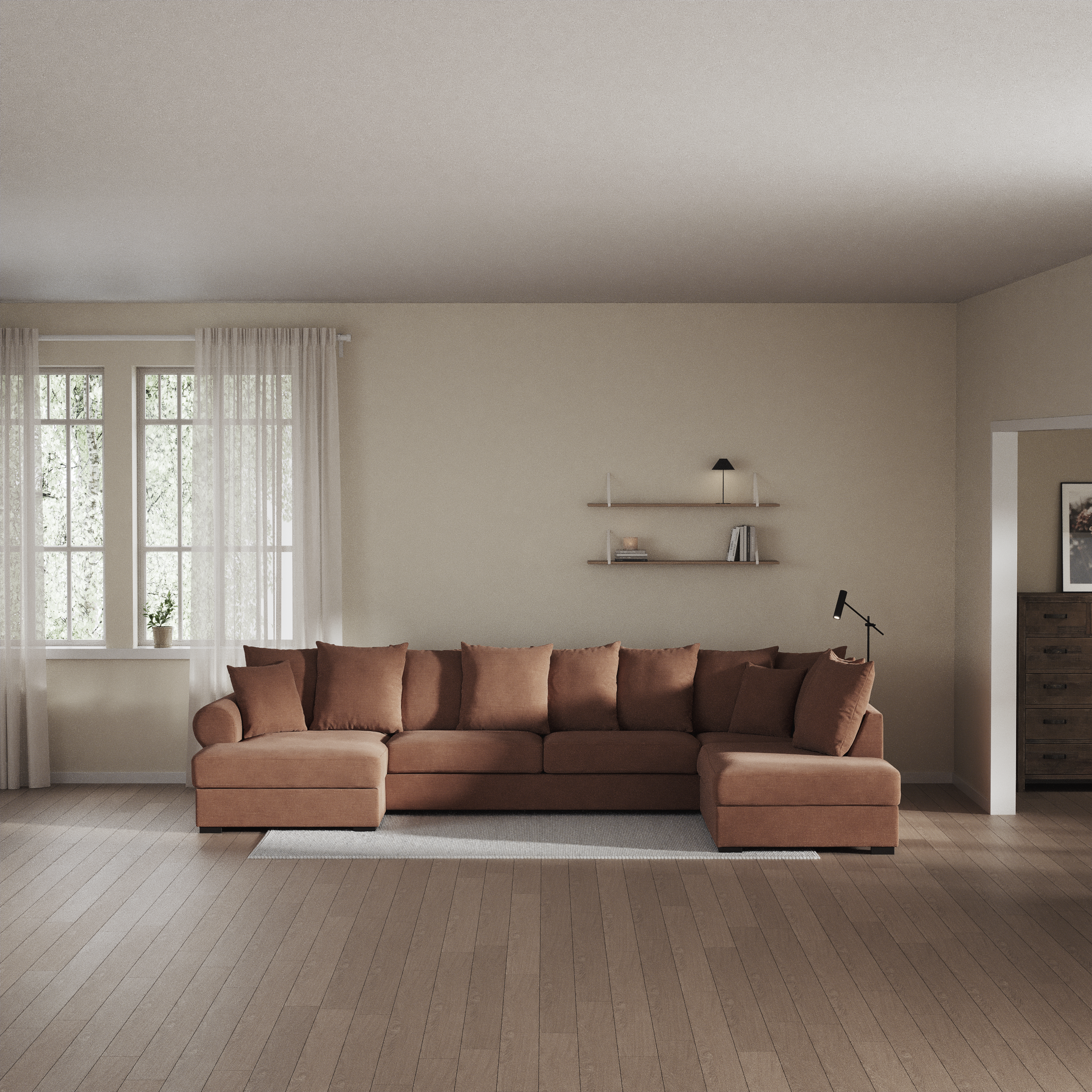 Town - 3-sits soffa med divan höger och schäslong vänster - inspiration