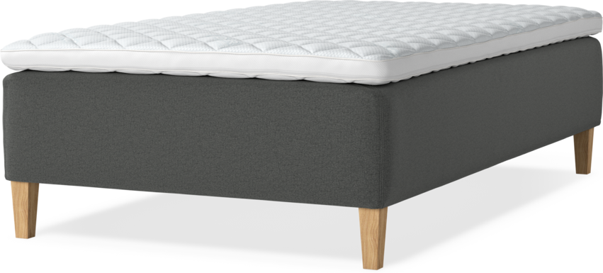 Delux Dream - Ramsäng, enkelsäng med bäddmadrass - Grå