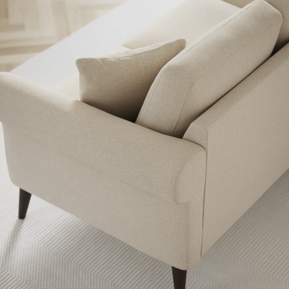 Eden - 3-sits soffa med schäslong vänster och divan höger - Beige