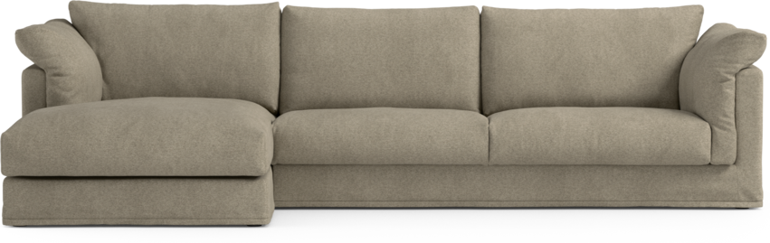 Cherrie Klädsel - 3-sits soffa med schäslong vänster - Grå