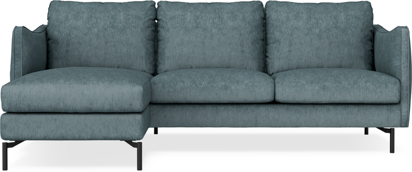 Madison Lux - 2-sits soffa med schäslong vänster - Turkos