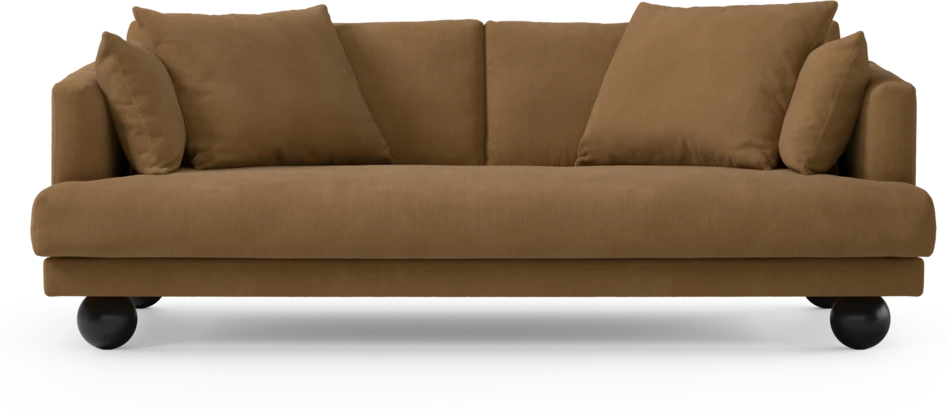 Harper - 3-sits soffa, hel dyna - Gul