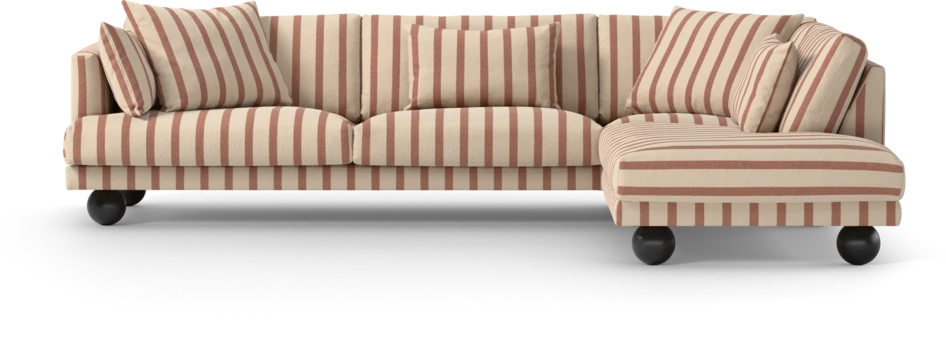 Harper - 3-sits soffa med divan höger - Flerfärgad