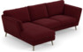 Madison Lux - 2-sits soffa med schäslong vänster - Röd