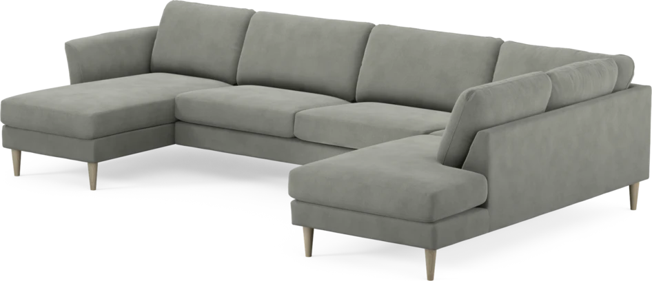 Bridge - 3-sits soffa med schäslong vänster och divan höger - Grå