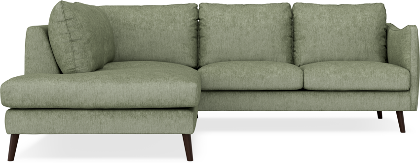 Madison - 2-sits soffa med divan vänster - Grön
