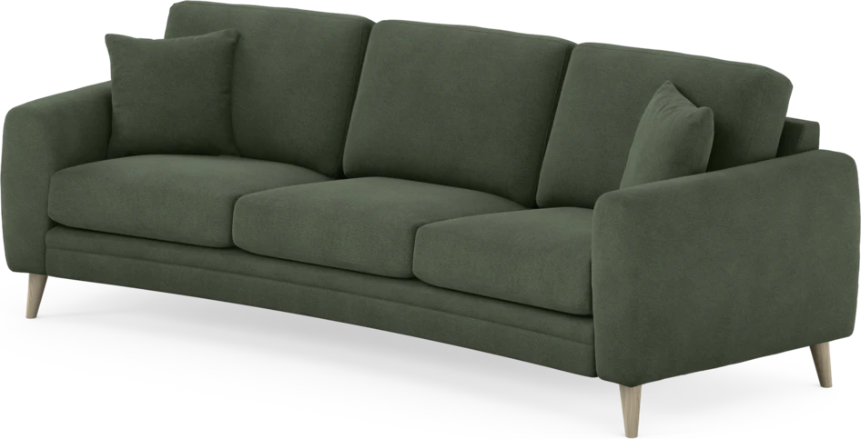 Eden - 3-sits soffa svängd - Grön
