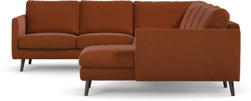 Madison Lux - Hörnsoffa med schäslong höger - Röd