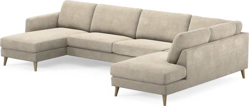 Bridge - 3-sits soffa med schäslong vänster och divan höger - Beige