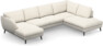 Madison Lux - 2-sits soffa med schäslong vänster och divan höger - Vit