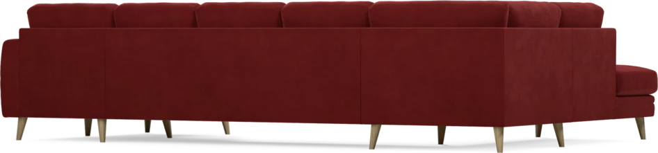 Eden - 3-sits soffa med divan vänster och schäslong höger - Röd