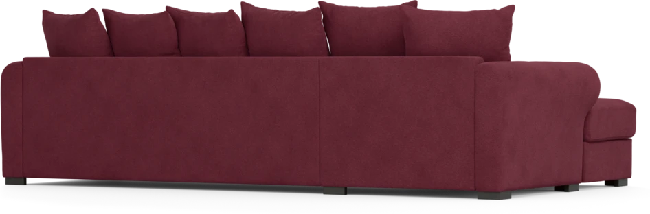 Town - 3-sits soffa med schäslong vänster - Röd