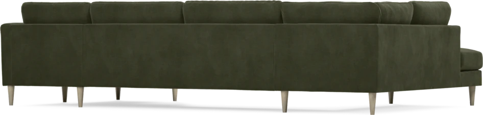Bridge - 3-sits soffa med divan vänster och schäslong höger - Grön