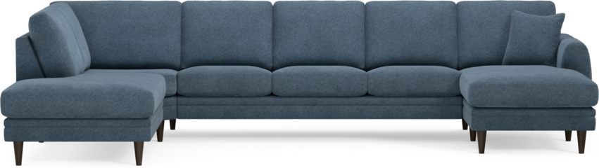 Eden - 3-sits soffa med divan vänster och schäslong höger - Blå