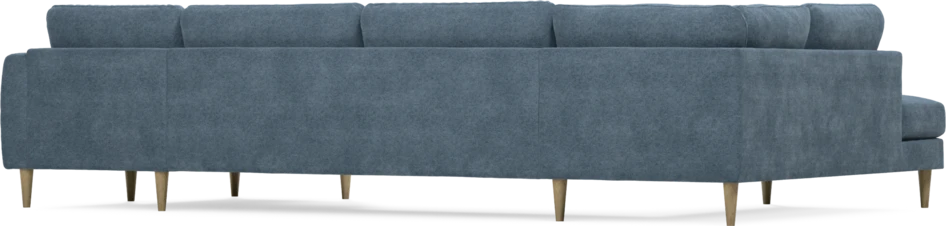 Bridge - 3-sits soffa med divan vänster och schäslong höger - Blå
