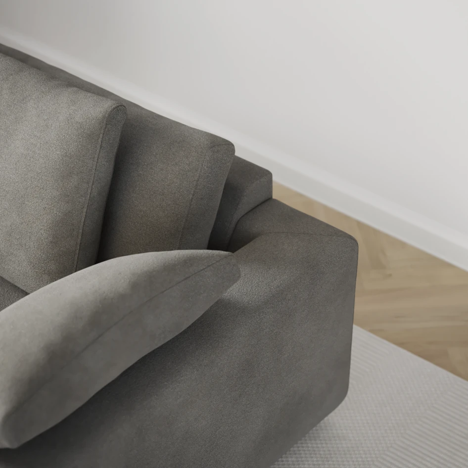 Amie - 3-sits soffa - Grå