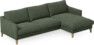 Winston - 3-sits soffa med schäslong, vändbar - Grön