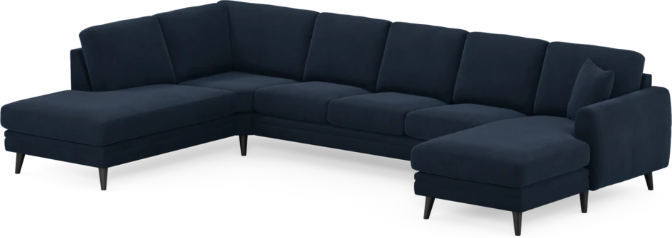 Eden - 3-sits soffa med divan vänster och schäslong höger - Blå