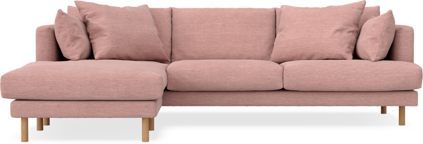 Harper - 4-sits med schäslong vänster - Rosa