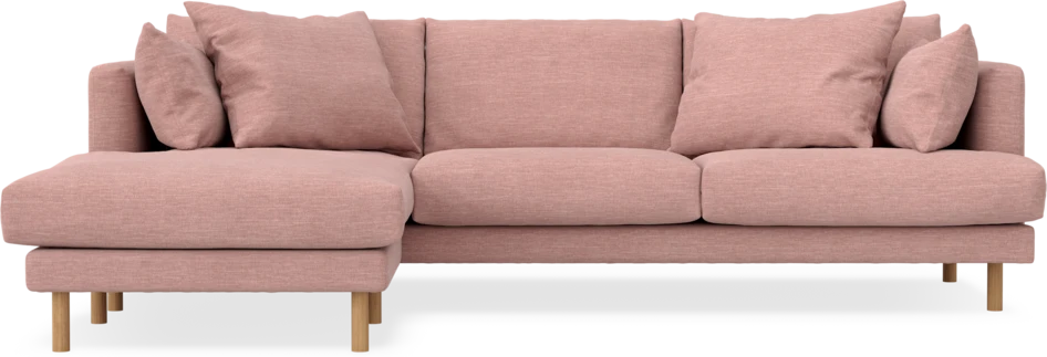 Harper - 4-sits med schäslong vänster - Rosa