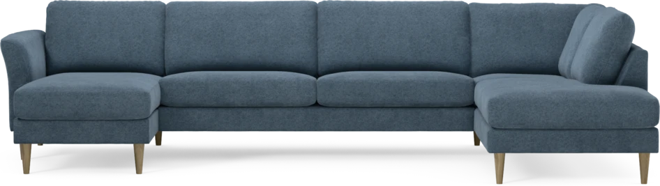 Bridge - 3-sits soffa med schäslong vänster och divan höger - Blå