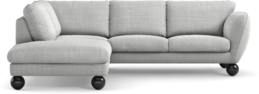 Madison Lux - 2-sits soffa med divan vänster - Grå