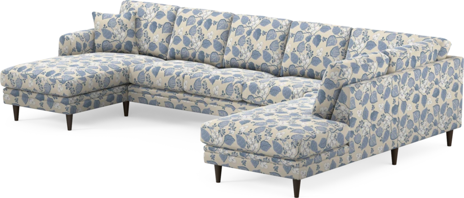 Eden - 3-sits soffa med schäslong vänster och divan höger - Flerfärgad