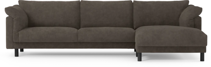 Cherrie, 3-sits soffa med schäslong höger, fast klädsel