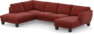 Madison Lux - 2-sits soffa med divan vänster och schäslong höger - Rosa