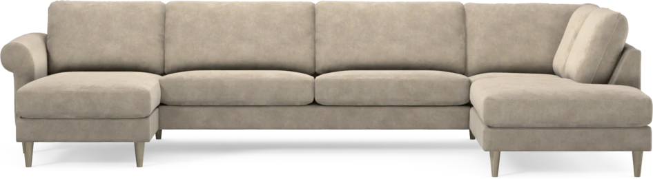 Bridge - 3-sits soffa med schäslong vänster och divan höger - Beige