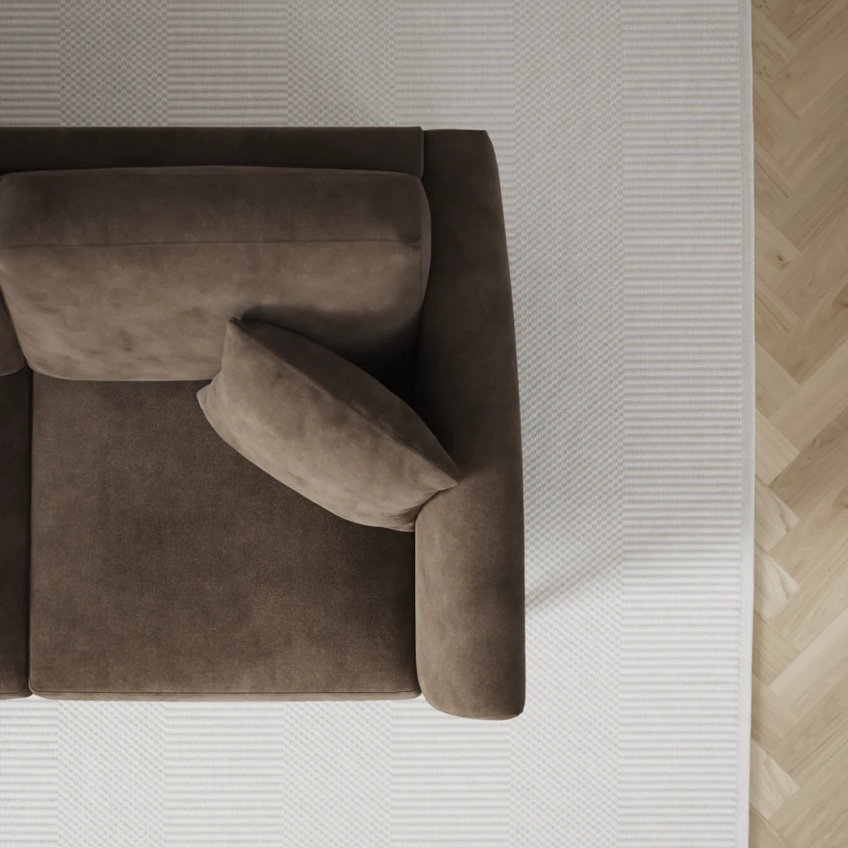 Eden - Hörnsoffa, 2+2-sits - Brun