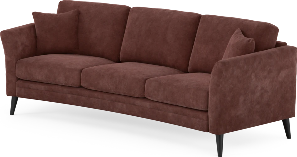 Eden - 3-sits soffa svängd - Röd