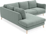 Madison - 2-sits soffa med divan vänster - Turkos