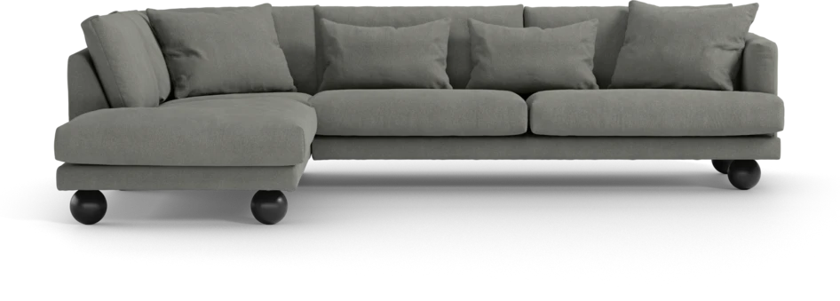 Harper - 3-sits soffa med divan vänster - Grå