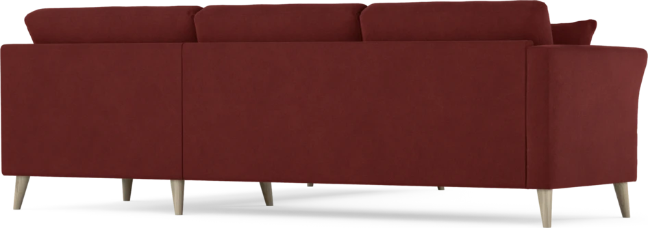 Eden - Hörnsoffa, 2,5+2,5-sits - Röd
