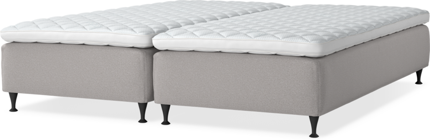 Delux Sense - Ramsäng, dubbelsäng med bäddmadrass - Grå