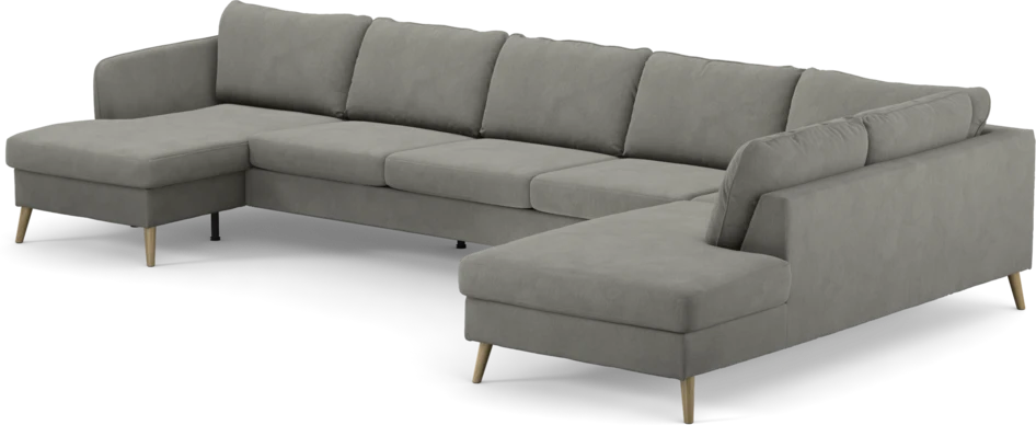 County - 4-sits soffa med schäslong vänster och divan höger - Grå