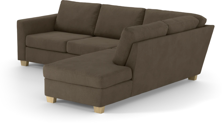 Friday - 2,5-sits soffa med divan höger - Brun